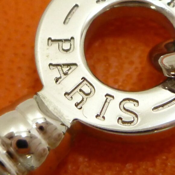 Authentic HERMES Cadena Motif Chain Type Silver Tone Scarves Ring - Picture 11 of 11